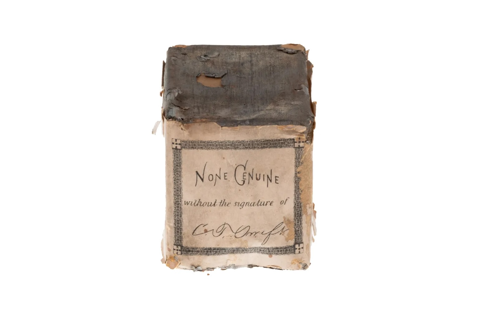 Signature panel on the S.S.S. Dry Box